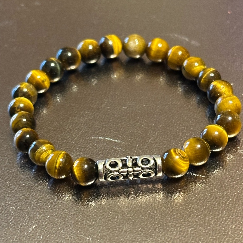 Men’s/Unisex Tigers Eye stretch bracelet 7-8.